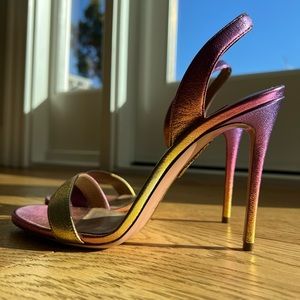 Aquazzura So Nude 105 Multicolor Metallic Sandal